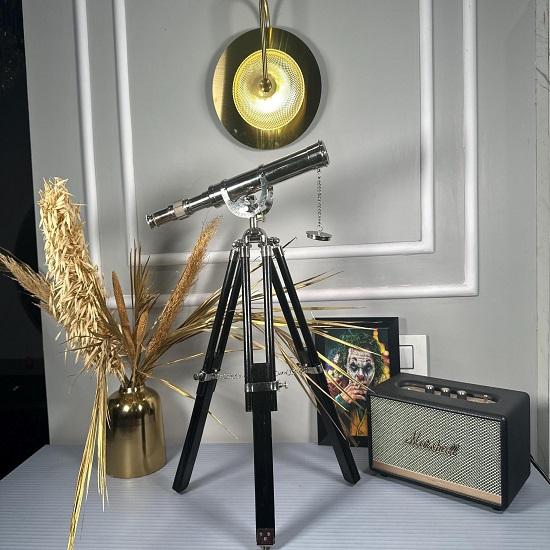 

Деревянный настольный телескоп серебристо-черный Морская коллекция, Рабочий морской офисный декор для витрины