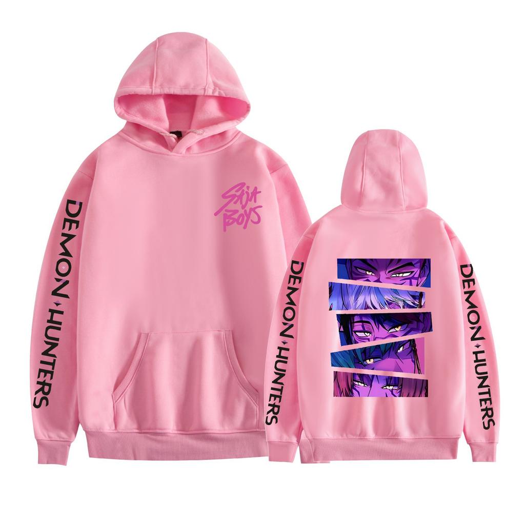 Hot KPop Demon Hunters Anime Funny Hoodie Hip Hop Graphic Sweatshirts Streetwear Harajuku Tracksuit