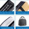 Stackable Bento Lunch Box with Insulated Bag Microwaveable Divided Large Capacity Bento Box for Office Workers and Students