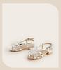 2025 Winter Rhinestone Crystal Flower Girls' Sandals: Stylish Flats & High Heels