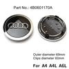 4pcs Wheel Center Cap Hub Covers 60mm 61mm 68mm 69mm For 4GFIO A3 A4 A5 A6 A7 A8 S4 Q7 Q3  Car Styling  Badge  Auto Accessories