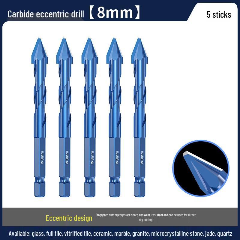 Blue Victory Super Hard Angled Tile and Concrete Drill Bit Set