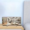 Large Screen Curved LED Digital Mirror Clock Stylish Arched Design Multifunctional Desktop Night Light Electronic Clock for Home