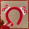 Chinese Style Snake Year Hairband Plush Cartoon Headband Hair Accessories New Year Hair Hoop  Gift