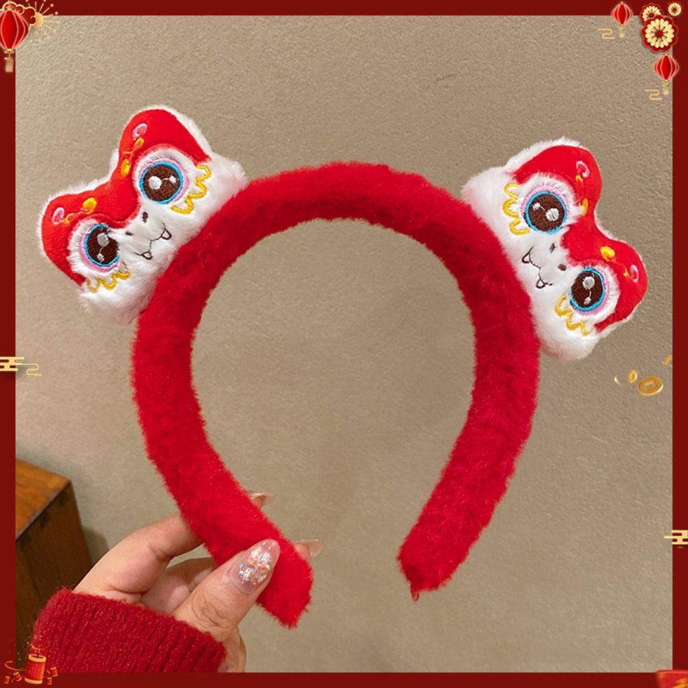Chinese Style Snake Year Hairband Plush Cartoon Headband Hair Accessories New Year Hair Hoop  Gift