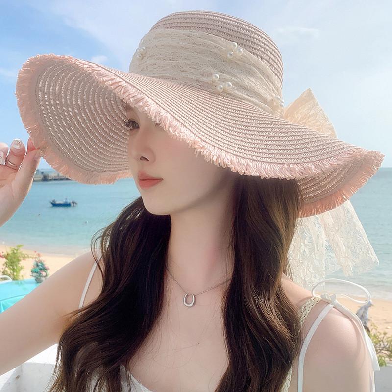 Summer Straw Hat With Wide Brim For Women Sunshade And Casual Outdoor Wear