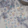 Laser Sliver Star Ocean Dolphin Whale Shoal of Fish Bubbles Sea Marine Organisms Nail Art Sticker Self Adhesive Manicure Decal