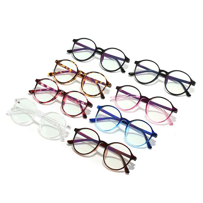 Korean Fashion Style Women's Glasses Round Shape Blue Light Blocking Glasses Frames  Female Eyeglasses