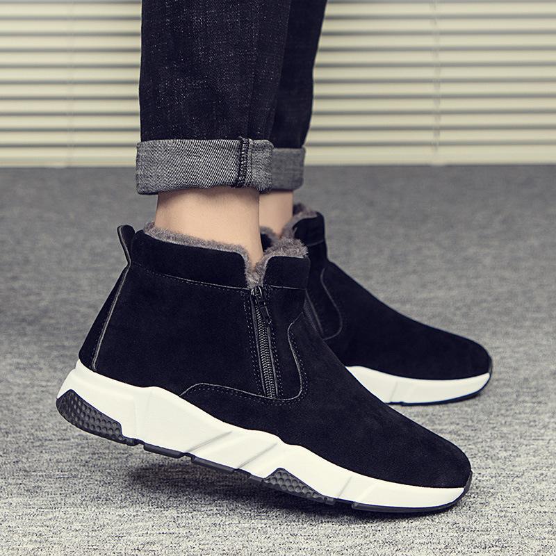 Зимние мужские модные кроссовки из коровьей замши — фото 5