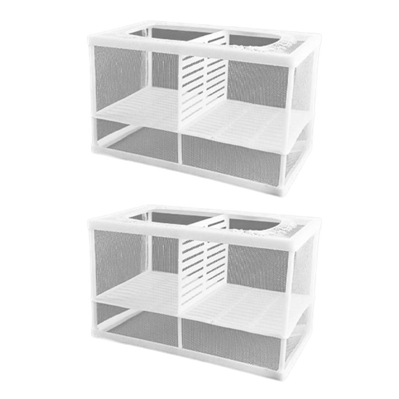 2PCS Aquariums Spawning Box Isolation Container For Fish Breeding Safe Separation Of Aggressive Species And Newborns Fry