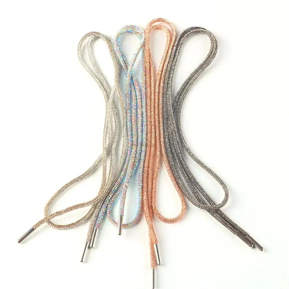 Lacci per Scarpe di Strass di Lusso Lacci Arcobaleno Lacci per Sneakers Lacci per Scarpe Lacci Rotondi per Scarpe 100/120/140/160CM 1Pz Corde Fai da Te