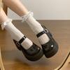 Scarpe da Donna con Cinturino e Fibbia Tacchi Alti da Donna Moda Scarpe con Tacco a Punta Tonda e Nodo a Farfalla Donna Nuove Tacchi a Punta Tonda Donna
