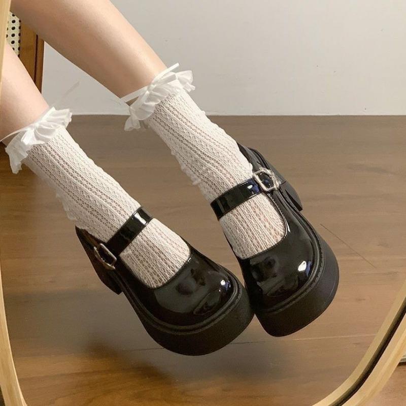 

Женские туфли с пряжкой на ремешке, женские туфли на высоком каблуке, модные туфли-лодочки с бабочкой и узлом, женские, новые туфли на каблуке с круглым носком для женщин 40 чёрный