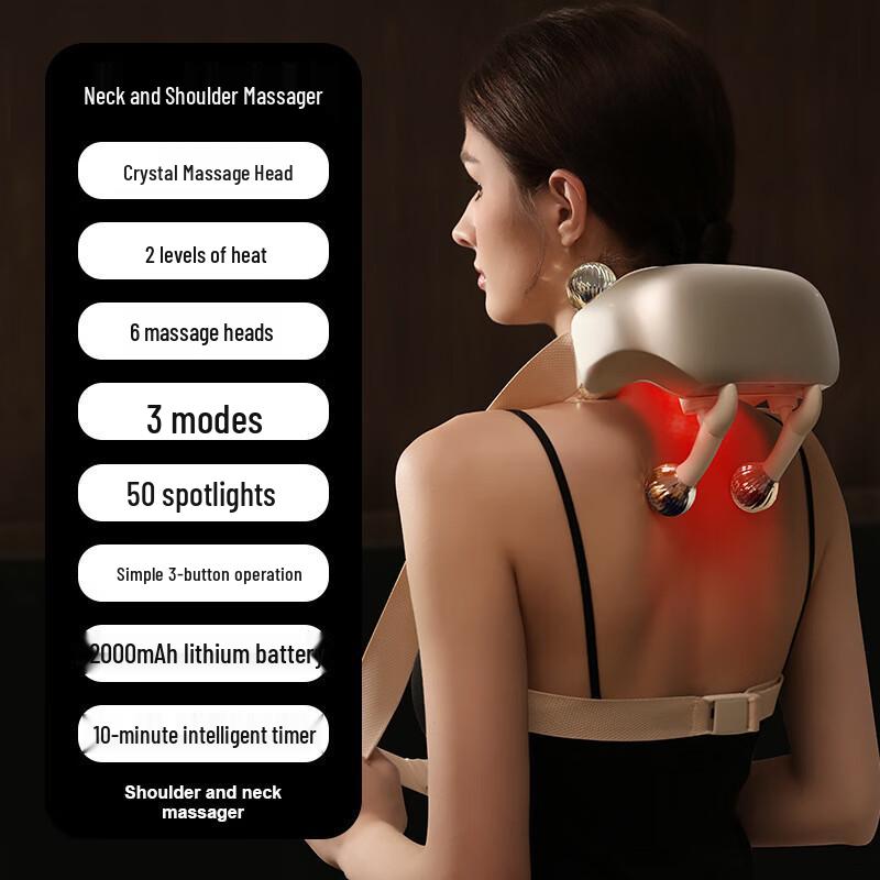 SENBAIWEI Crystal Diamond Heated Shoulder & Neck Massager Shawl