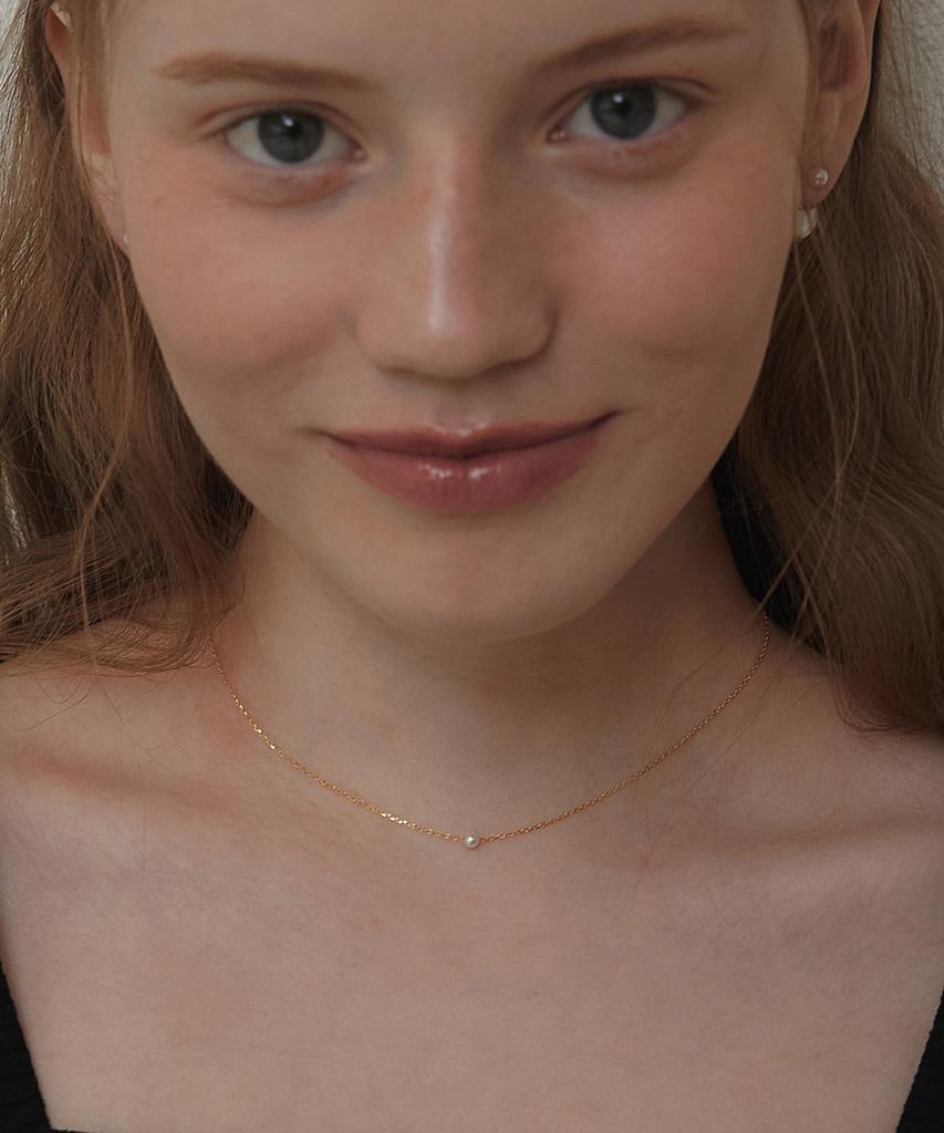 Tatiana (Silver 925) One-Point Pearl Chain Necklace Nz2151