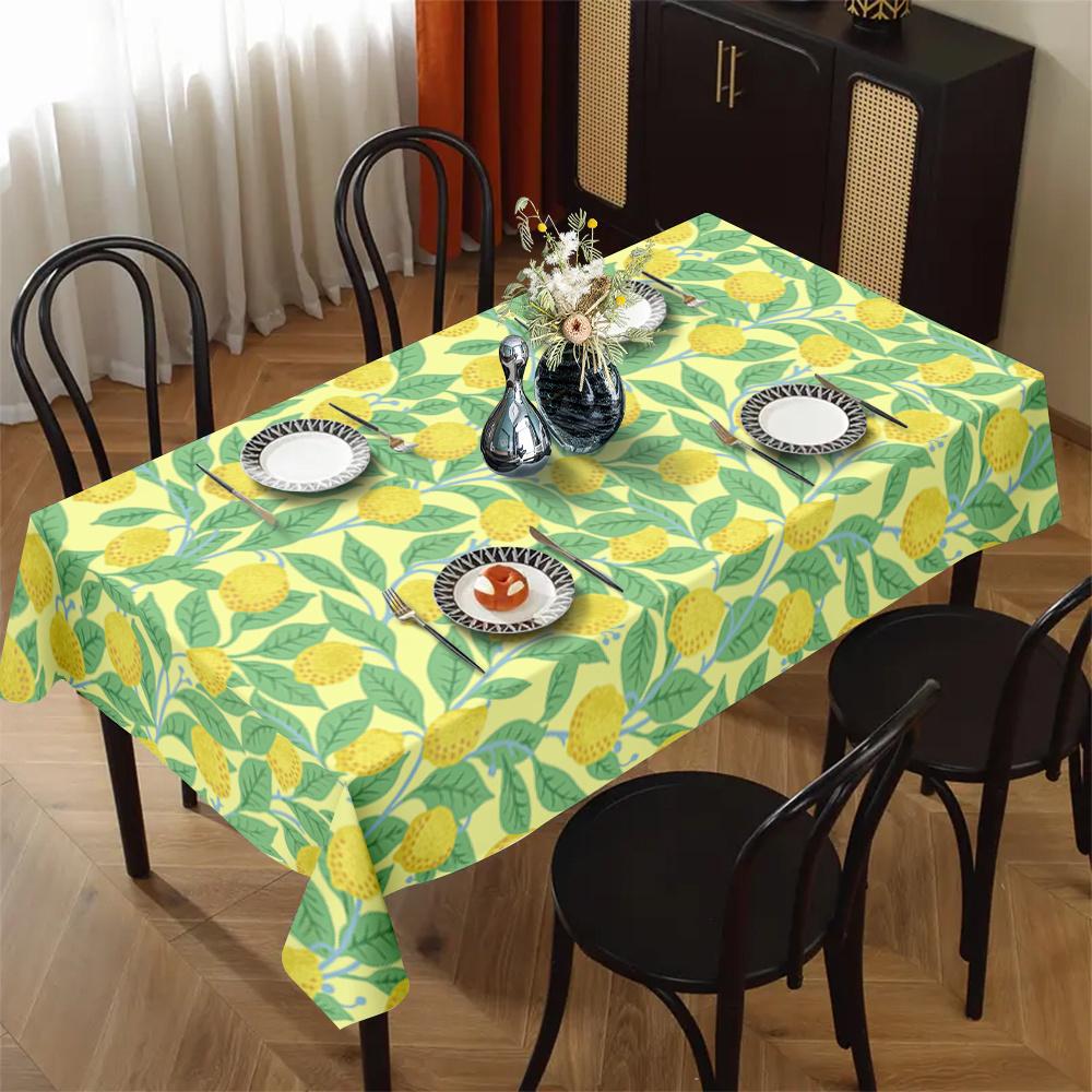 

Vikama Light Luxury Lemon Pattern Manteles De Mesa Kitchen Table Tablecloth Party Holiday Decoration Vintage Home Decoration 60X90CM(2X3FT