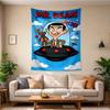 Custom Name Mr Bean Tapestry Wall Hanging for Bedroom, Living Room & Dorm Decor, Modern Home Wall Art