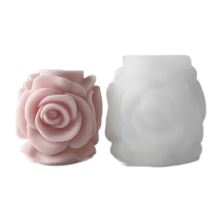 Flexible Silikonform Blumenform Duftkerzenformen Aromatherapie Herstellungsform Praktisches Schmuck Bastelwerkzeug