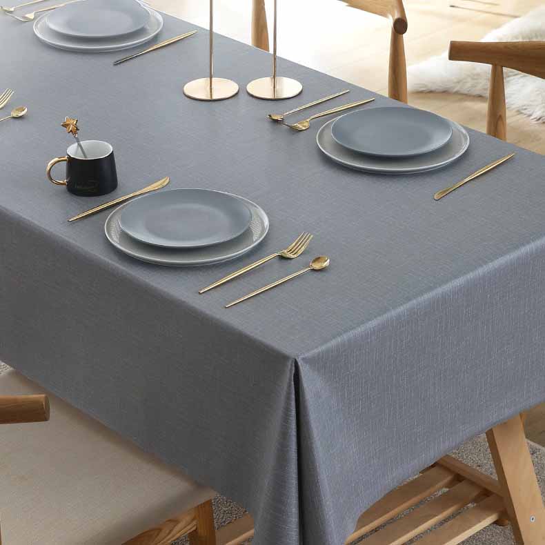 Simple Waterproof Oil Proof Heat-resistant Easy Wipe Clean Rectangular Round Table Cover Kitchen Dining Living Room PVC Tablecloth