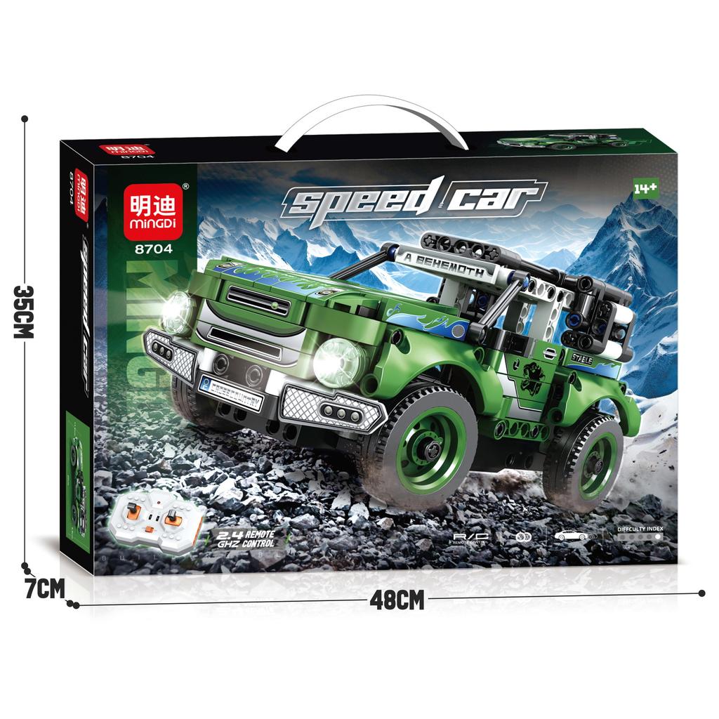 Mindy 1:18 Remote Control Car Model 2.4G Technology Car Assembly Building Block Boy Gift Racing Toy Building Block Car