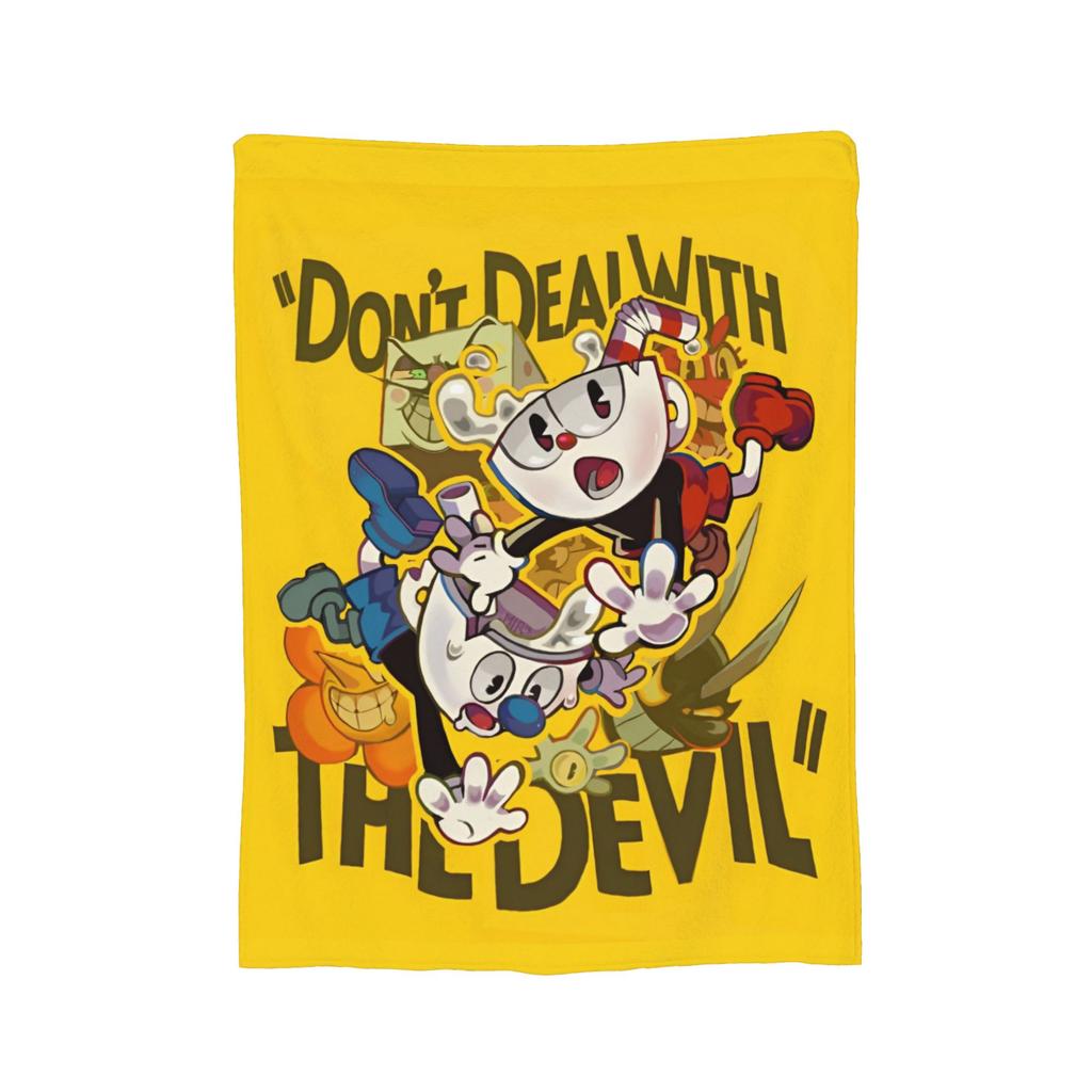 Cupheads Video Game Art Blankets Flannel Super Warm Throw Blankets for Outdoor Travel Bedroom Quilt