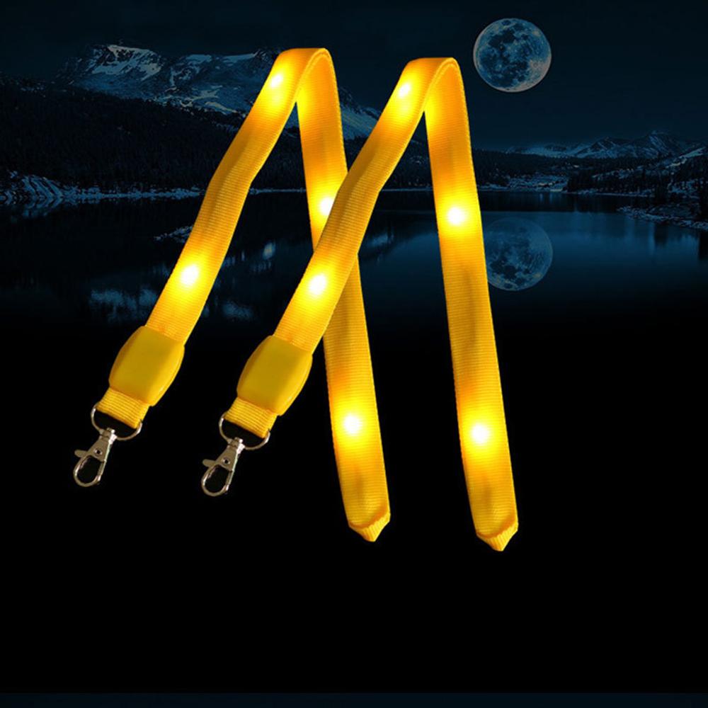 Smycze do rejsów Breloczki do kluczy Migające smycze Etui na karty Etui na identyfikatory Pasek na szyję ze światłem LED
