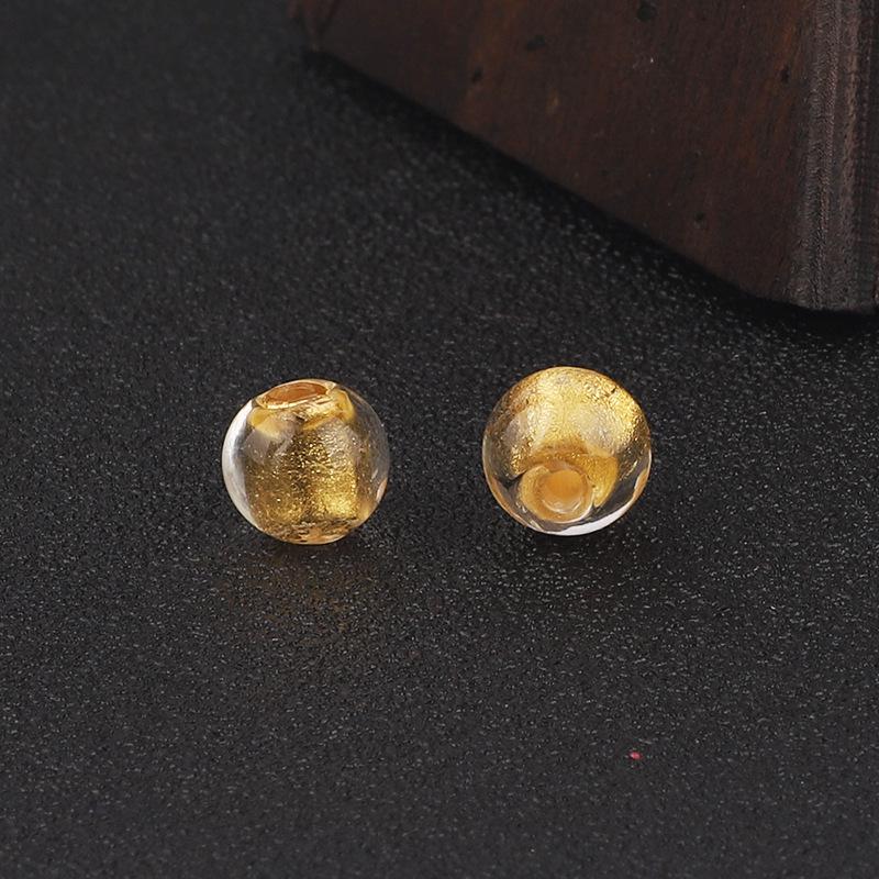 Goldfolien-Lampwork-Räucherstäbchen-Asche-Perlen, DIY-Armband-Abstandshalter, Zubehör & Stopperperlen