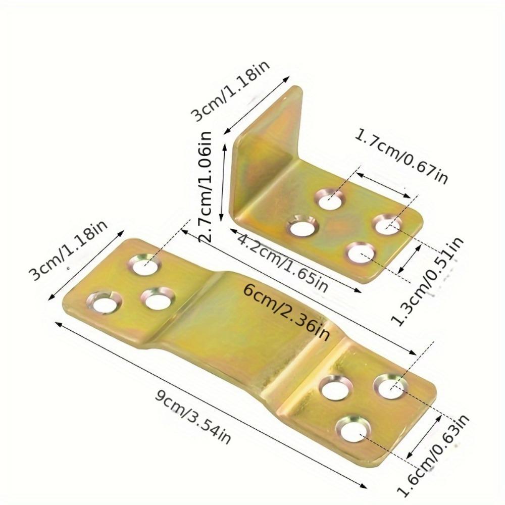 Heavy-Duty Solid Wood Bed Frame Hardware Kit - Includes 2 Sets of Hooks, Buckles, and Screws for Easy Assembly