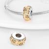 New Stylecopper Sunflower And Rose Charm Beads Suitable For Original Pan Women'S Bracelet Di Souvenir Customization