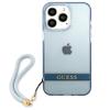 Guess Guhcp13Lhtsgsb Iphone 13 Pro / 13 6,1 Niebieski/Blue Hardcase Translucent Stap