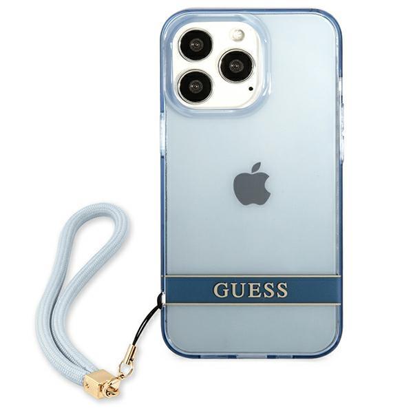 Guess Guhcp13Lhtsgsb Iphone 13 Pro / 13 6,1 Niebieski/Blue Hardcase Translucent Stap