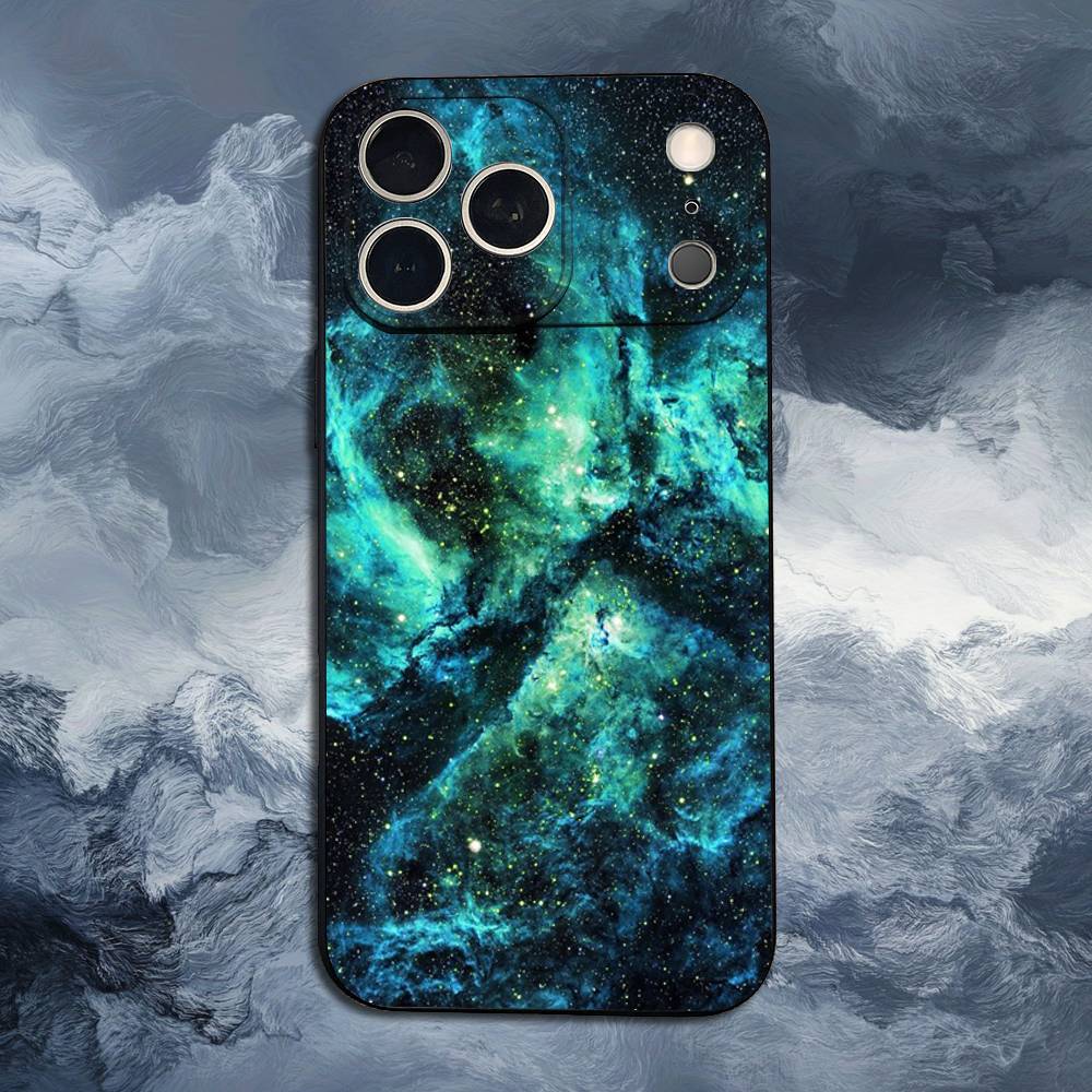 Space For Galaxy Universe For iPhone 13,16,11,14,17,12,15,Plus,Pro Max,XS,X,XR,SE,Mini,8,7,Phone Case Soft Silicone Black