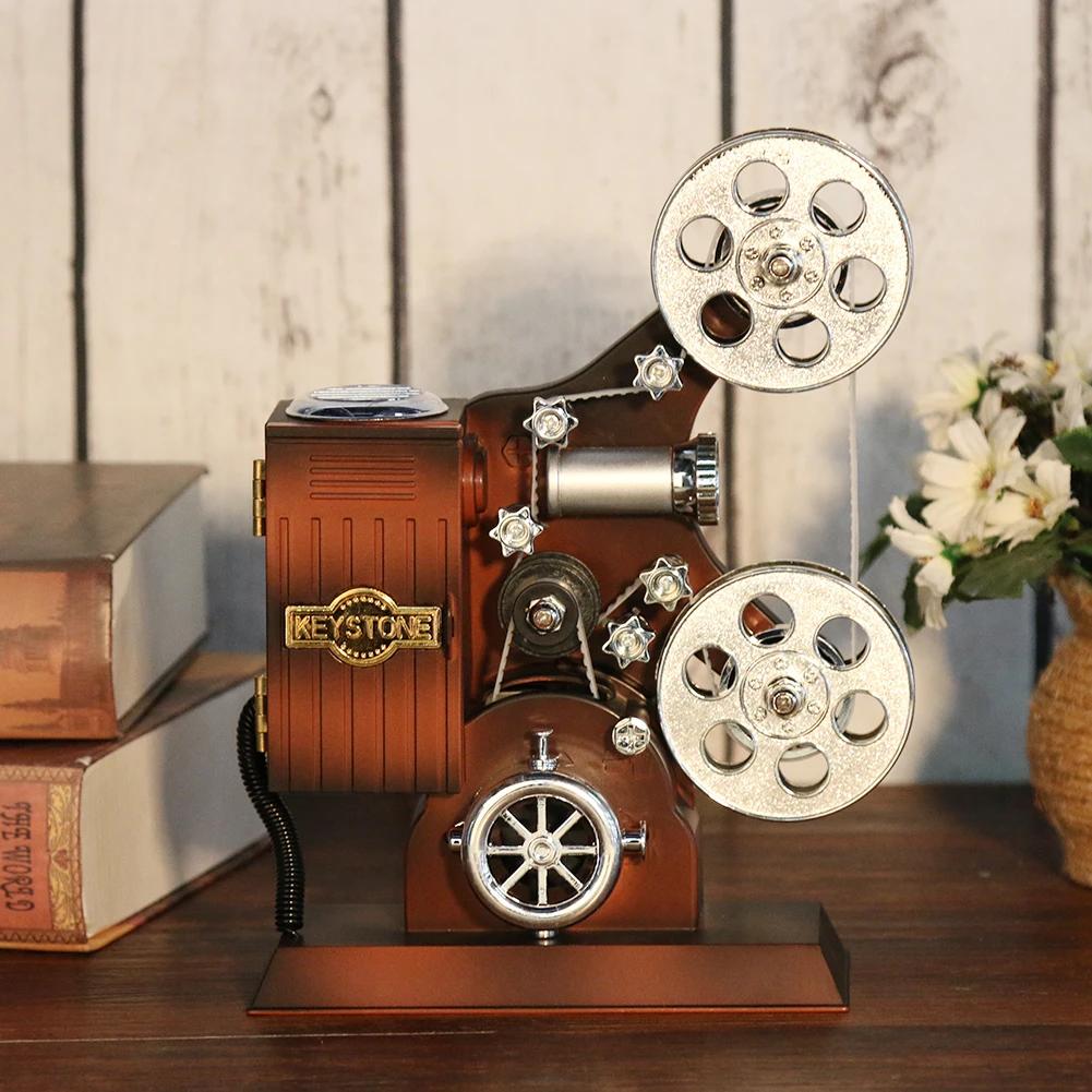 Movie Projector Mechanical Music Box Birthday Presents Antique Musical Box Holiday Supplies Retro for Girlfriend Valentine Gifts