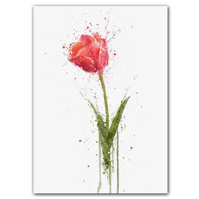 Neue Nordic Abstrakte Splash Tinte Kunst Druck Leinwand Malerei Blume Poster Büro Wand Malerei Wohnzimmer Dekoration Wandbild Kein Rahmen