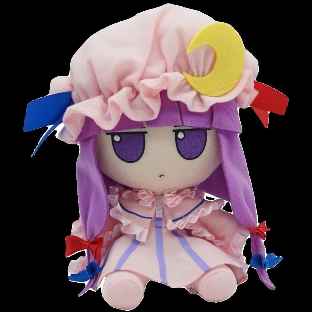 20CM Anime  Patchouli Knowledge Fumo Cosplay Cute Plush Stuffed Throw Pillow Sitting Boy Girl Xmas Gift Props