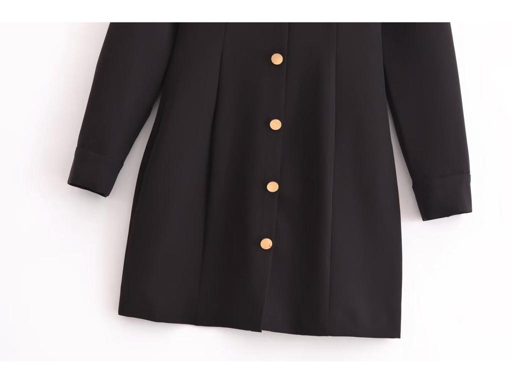 Women's 2024 Autumn European & American Style Slimming Crepe Mini Dress