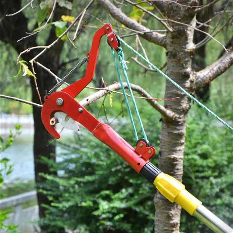 Double Pulley High Pruning Shear 2025 Japan Denosuke Carbon Steel Labour-saving High Stem Shears Tree Pruner Branches Cutter