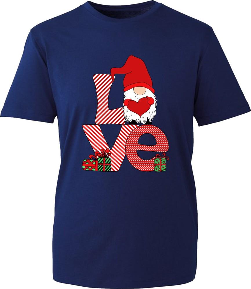 Love Gnome Christmas Tshirt Santa Gnomes Merry Christmas Xmas Holiday Tee Top S