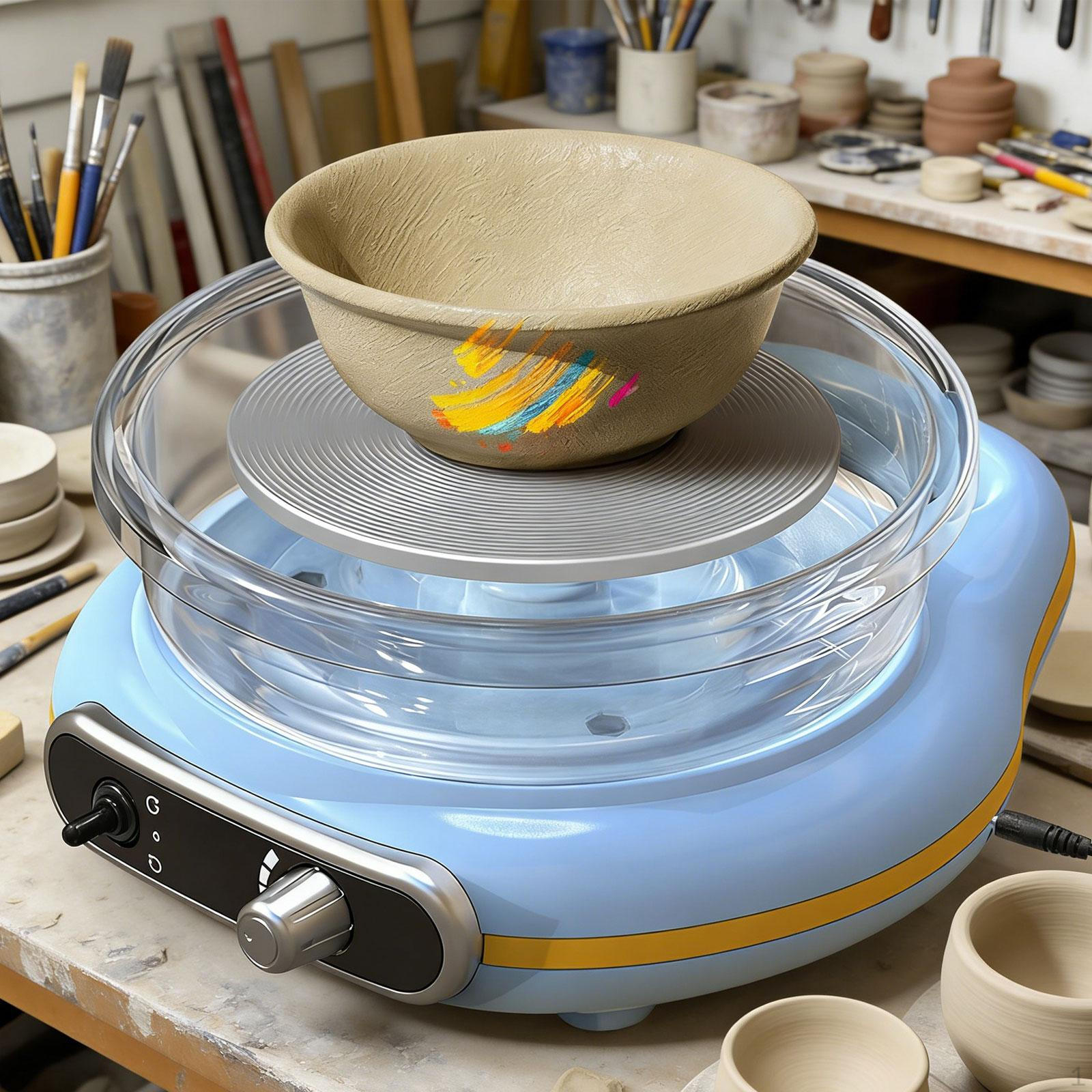 Tiny Clay Electric Wheel for Beginners Adults Home DIY Projects No Sculpting Tool