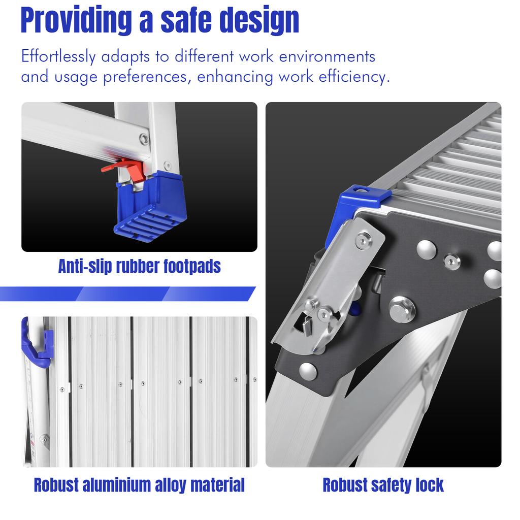 Adjustable Work Platform 50 Gear Multifunctional Telescopic Platform 330 Lbs Capacity for Car Washing Window Cleaning