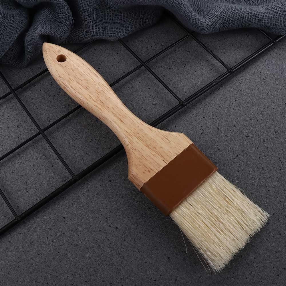 Baking Boar Bristles Kitchen Wooden Handle Basting Brush Pastry Brush Sauce Baster Marinade Tool