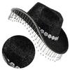 Hand Beading Diamond Tassels Hat Cowboy Hats for Carnivals Music Festival