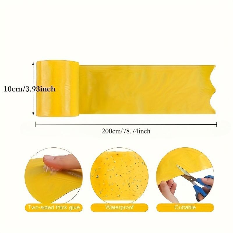 1/2/3 Roll of yellow double-sided adhesive insect barrier tape, for outdoor pest control - self-adhesive multi-purpose tape