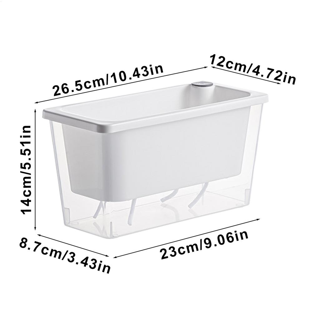 Balcony Vegetable Pot Narrow Rectangular Succulents Trough Planting Flower Pot Home Window Lazy Self-watering Flower Pot