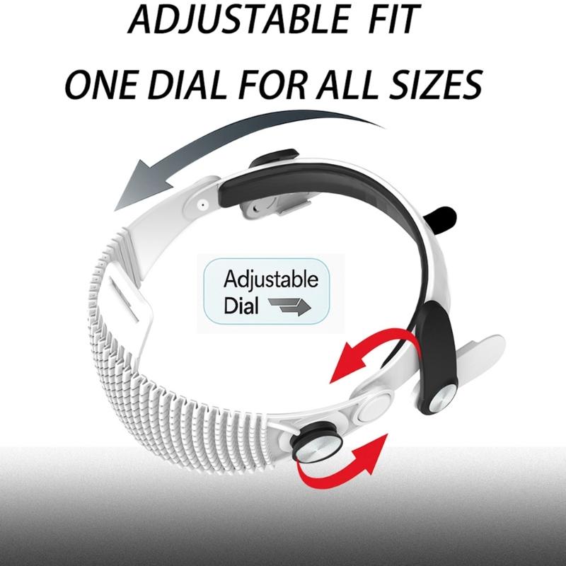 Adjustable Head Strap For VR Glasses With Breathable Memory Foam Padding Lightweighted Headband