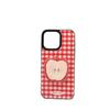 Plaid Fruit Stand iPhone 14/16/17 Pro Max Epoxy Retro Couple Phone Case
