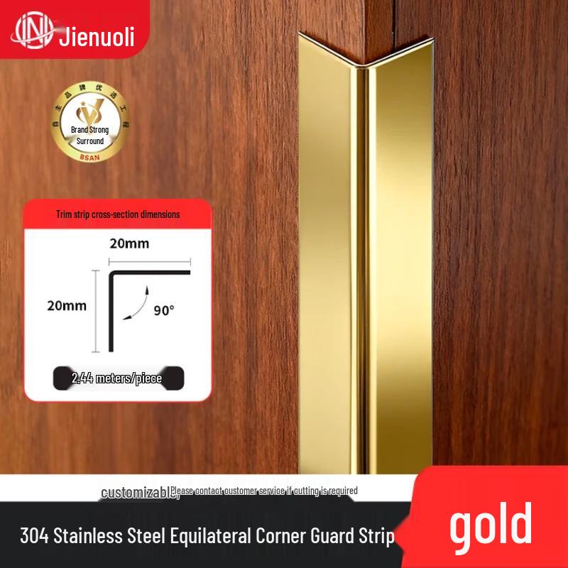 JNL 304 Stainless Steel L-Shaped Edging Trim Strip