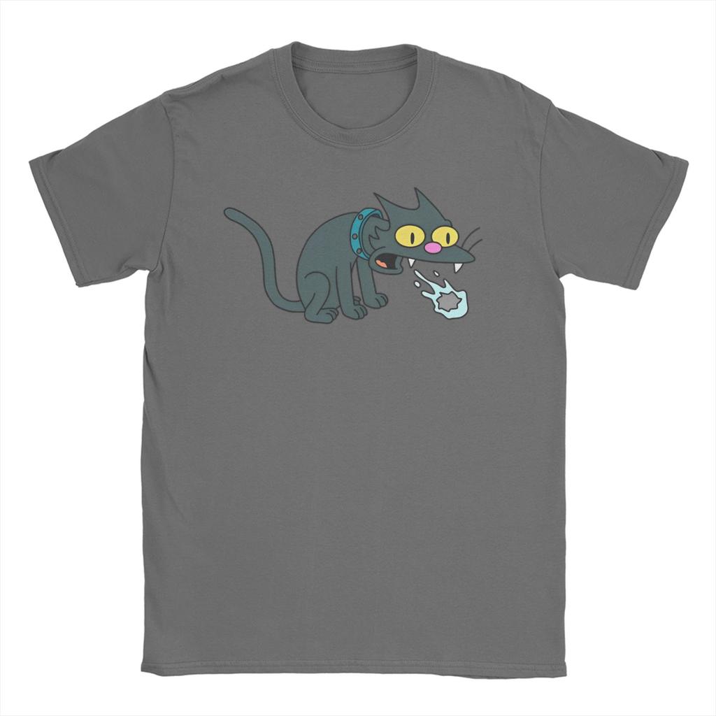Cat with Hairball T Shirt for Unisex WoUnisex Pure Cotton Novelty TShirts O Neck Itchy And Scratchy Show Tees Short Sleeve Top Summer