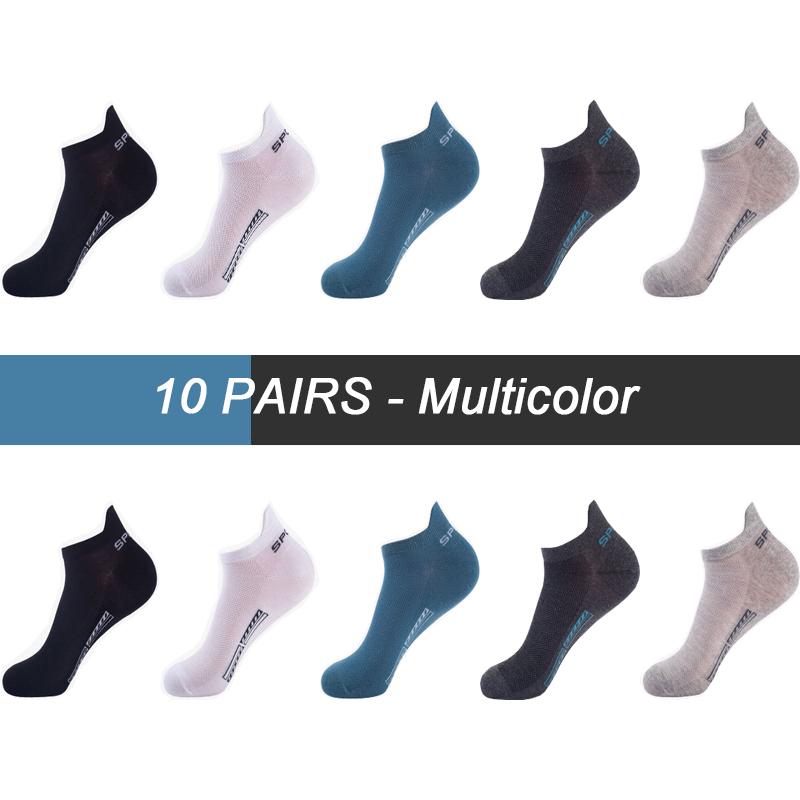 10 Paar Hochwertige Herren Knöchelsocken Atmungsaktive Baumwolle Sportsocken Mesh Lässig Athletisch Sommer Dünner Schnitt Kurze Socken Größe 38-48