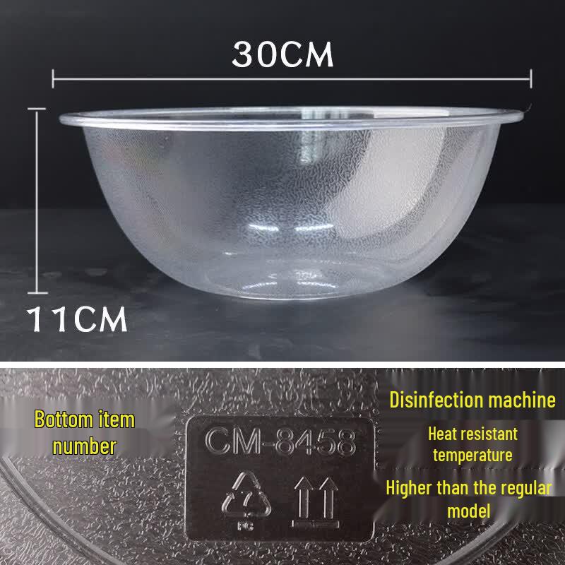 Transparent Round Plastic Malatang Serving Basin